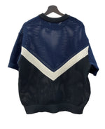 クルニ CULLNI Bi Color Mesh Knit Short Sleeve Pullover メッシュ ニット ショート スリーブ プルオーバー 紺 サイズ 1 トップスその他 ボーダー ネイビー 104MT-1911