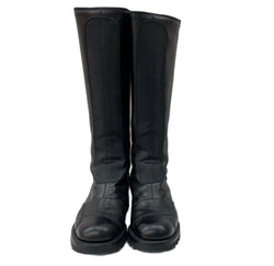 ジルサンダー JIL SANDER Boots ロングブーツ LEATHER レザー 革 デザイン ジッパー スナップボタン BLACK 黒 34 0010 868 レディース靴 ブーツ その他 ブラック SIZE37 1/2 104S-731