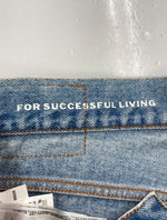 ディーゼル DIESEL STRAIGHT LOOSE FITTING DENIM PANTS ストレート ルーズ フィット デニム パンツ ボタンフライ パッチ ダメージ 青 ロゴ A03564 デニム ブルー サイズ 32 104MB-162