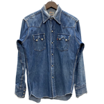 【曜日割引対象外】 リーバイス Levi's 90's 復刻 ショートホーン デニムウエスタンシャツ 長袖シャツ ブルー 201MT-4392 VB