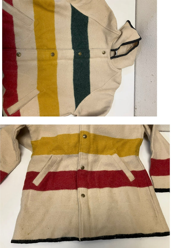 ウールリッチ WOOLRICH 70's 70年代 マルチボーダー フーデッド ウール ブランケット コート VINTAGE ヴィンテージ コート マルチカラー Mサイズ 101MT-4683