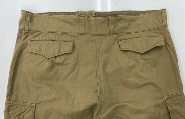 ミリタリー Military 50s 50年代 French Army フランス軍 Ｍ47 前期 無地 カーゴパンツ カーキ サイズ37 104MB-375