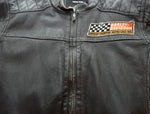 ハーレーダビットソン HARLEY DAVIDSON 13VM HAVOC LEATHER JACKET レザージャケット 黒 97153-13VM ジャケット ブラック Mサイズ 103MT-1036