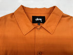 ステューシー STUSSY Torque Jacket トルクジャケット ワークジャケット ライトアウター ミリタリー ステンカラー フロントボタン ロゴプリント ORANGE 橙色 ジャケット ワンポイント オレンジ XLサイズ 104MT-1801