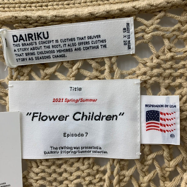 ダイリク DAIRIKU 21SS Children Hand Knitting Cardigan カーディガン ベージュ Fサイズ 201MT-4808