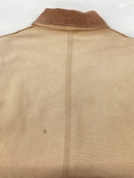 カーハート Carhartt MICHIGAN CHORE COAT ミシガン チョア コート ダック カバーオール 裏ブランケット ボタン アウター ジャケット 茶 C01 BRN サイズ 50 ジャケット ロゴ ベージュ 104MT-1877