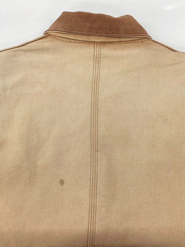 カーハート Carhartt MICHIGAN CHORE COAT ミシガン チョア コート ダック カバーオール 裏ブランケット ボタン アウター ジャケット 茶 C01 BRN サイズ 50 ジャケット ロゴ ベージュ 104MT-1877