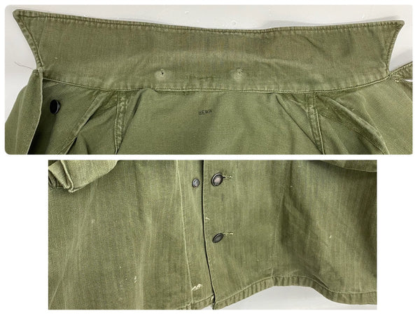 【曜日割引対象外】 ヴィンテージ vintage 40's US.ARMY M-43 HBT プレーンボタン ユーティリティ ミリタリー ジャケット カーキ 201MT-3694 VB