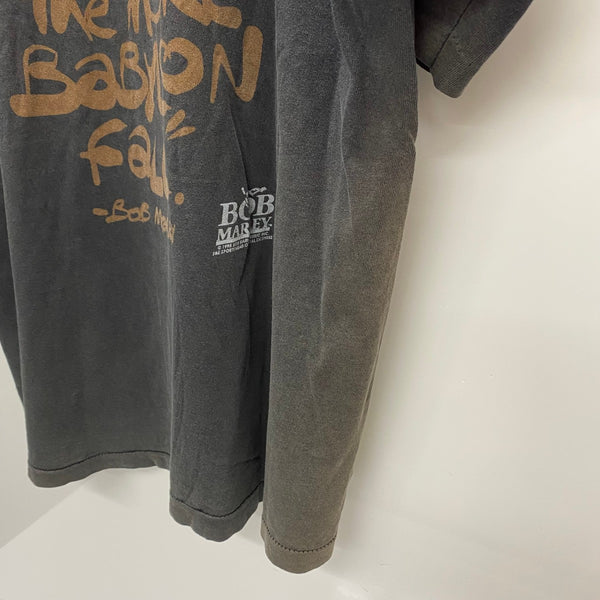 【曜日割引対象外】 ヴィンテージ vintage 90's Bob Marley All Sport USA製 Tシャツ ブラック Lサイズ 201MT-4248 VB