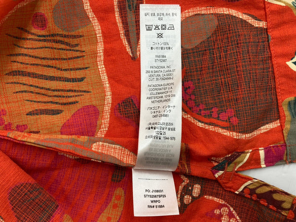 パタゴニア Patagonia Tidal Threads Camp Shirt タイダル スレッズ キャンプ シャツ アロハ 開襟 オープンカラー 魚柄 52567SP25 半袖シャツ 総柄 オレンジ Sサイズ 104MT-1951