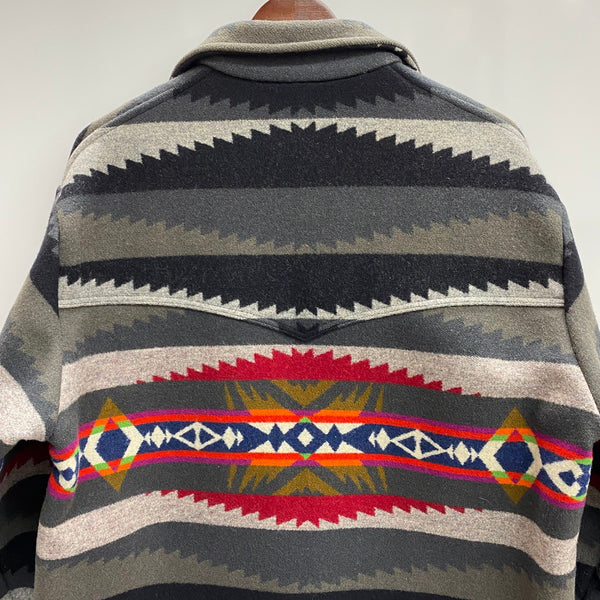 【曜日割引対象外】 ペンドルトン PENDLETON 80's HIGH GRADE WESTERN WEAR ネイティブ柄 USA製 ウール ジャケット グレー 201MT-4774 VB
