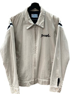 ヒューストン HOUSTON  bowling jacket ボウリング ジャケット 背面ボーリング刺繍 白茶 ジャケット 刺繍 ベージュ Lサイズ 104MT-1345