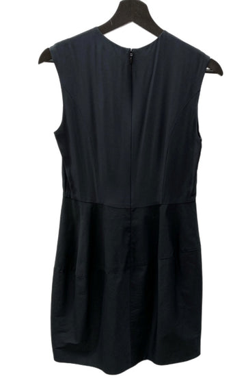 ヨーコチャン YOKO CHAN 14SS ノースリーブ 膝丈 ウエスト切替デザイン 異素材 絹 シルク SILK 綿 コットン COTTON BLACK 黒 YCD-14SS-012 ワンピース 無地 ブラック SIZE40 104LT-124
