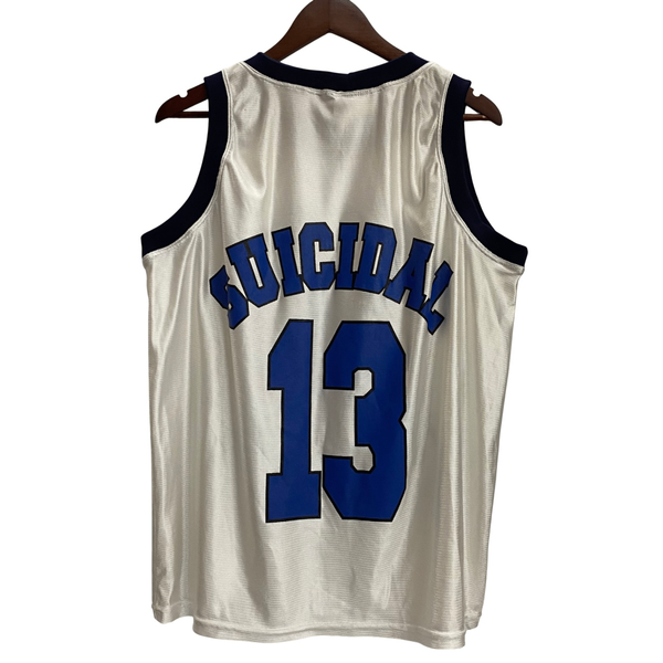 【曜日割引対象外】 ヴィンテージ vintage 90's Suicidal Tendencies バスケットジャージ ゲームシャツ USA製 ノースリーブ ホワイト Mサイズ 201MT-4409 VB