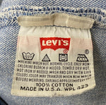 【曜日割引対象外】 リーバイス Levi's 501XX 90s ボタンフライジーンズ ボタン裏刻印 653 USA製 グランジ デニム 無地 ブルー W35サイズ 201MB-637