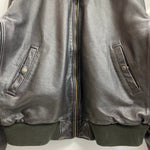 【曜日割引対象外】 リーバイス Levi's 90's 襟ボア付き 韓国製 レザージャケット フライト ジャケット ブラウン XLサイズ 201MT-4883 VB