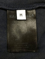 バレンシアガ BALENCIAGA CAMPAIGN LOGO PRINT T-SHIRT キャンペーン ロゴ プリント Tシャツ 半袖 カットソー 紺 556150 TAV44 Tシャツ ロゴ ネイビー Mサイズ 104MT-1183