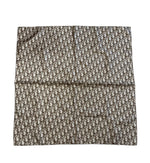 クリスチャンディオール Christian Dior トロッター柄 総柄 大判シルクスカーフ イタリア製 茶 マフラー・スカーフ レディーススカーフ ブラウン 101G-239