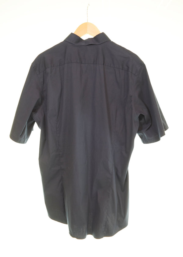 ジルサンダー JIL SANDER  ストレッチ レギュラーカラー 半袖シャツ JSMK740826 43 半袖シャツ ネイビー 103MT-2957