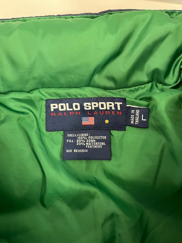 ラルフローレン RalphLauren 90s 90年代 POLO SPORT ポロスポーツ ダウンジャケット 紺 ジャケット ネイビー Lサイズ 101MT-5117