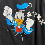 【曜日割引対象外】 US古着 ディズニー Disney 激おこドナルド ぶち抜き両面TシャツMICKEY＆CO. Tシャツ ブラック 201MT-3643 VB