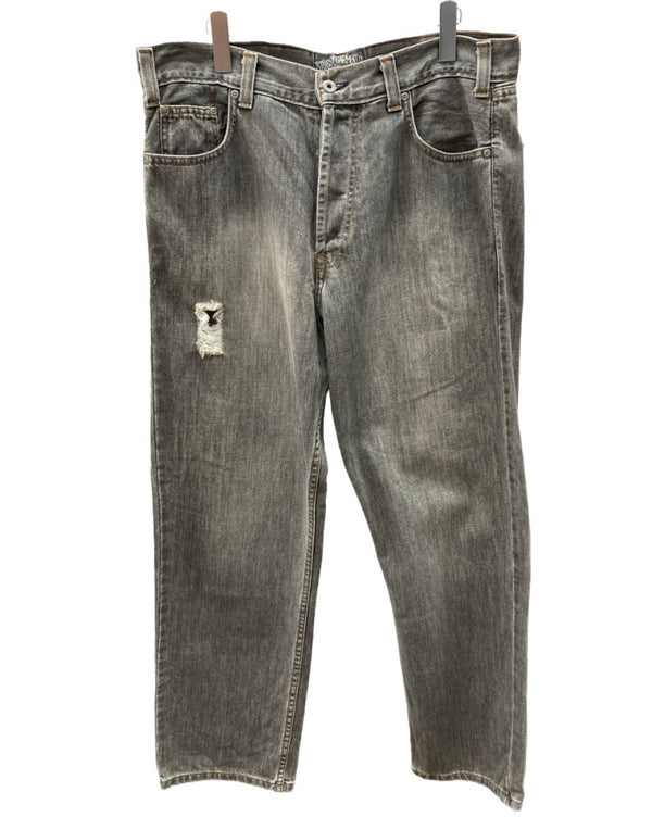 ステューシー STUSSY work gear black Denim Pants ワークギア ブラック デニム パンツ ダメージ加工 黒 デニム ブラック サイズ 36 104MB-307