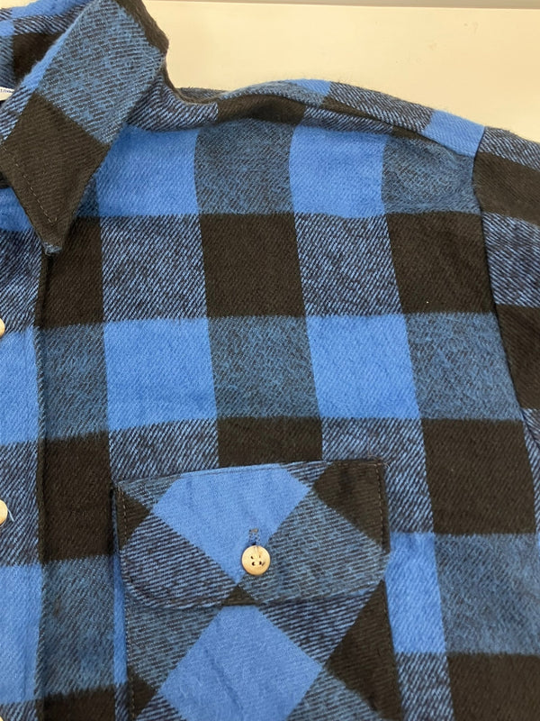 ファイブブラザー FIVE BROTHER 70's~80's 70~80年代 三角タグ ヘビーネルシャツ フランネル ヘビネル ワークシャツ バッファローチェック MADE IN USA アメリカ製 VINTAGE ヴィンテージ XL 長袖シャツ ブルー LLサイズ 101MT-5174