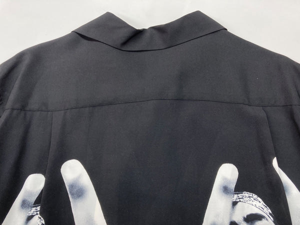 ワコマリア WACKO MARIA 23SS 2PAC HAWAIIAN SHART ハワイアン レーヨン シャツ 黒 半袖シャツ 総柄 ブラック Lサイズ 104MT-1644