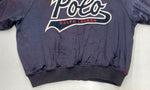 ラルフローレン RalphLauren SPORT 90s Souvenir Jacket スカジャン 横須賀ジャンパー チェーンステッチ USA製 POLO サテン 紺 ジャケット ロゴ ネイビー Sサイズ 104MT-1477