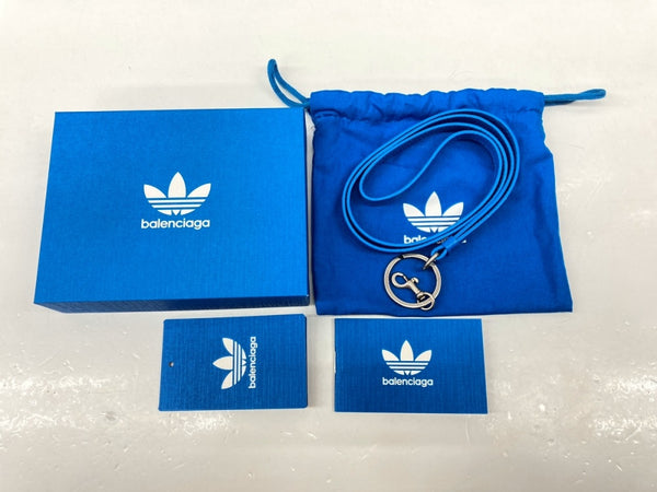 バレンシアガ BALENCIAGA × adidas アディダス FRAGMENT CASE フラグメント ケース 財布 カード コイン 白 青 721894 財布・ケース メンズ財布 ロゴ ブルー 104wallet-12