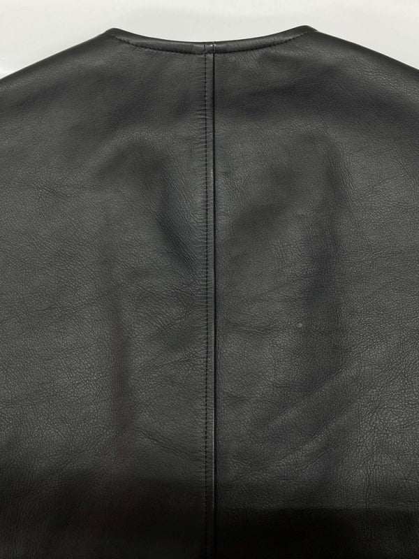 クーティー COOTIE PRODUCTIONS 24AW LSL Leather Vest レザー ベスト ジップアップ アウター 黒 ベスト 無地 ブラック Mサイズ 104MT-2102