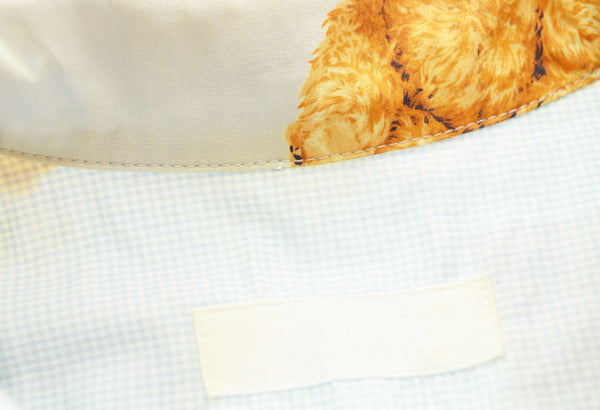 ピンクハウス PINK HOUSE テディベア パッチワーク ワッペン プリント 半袖シャツ 半袖シャツ グリーン Mサイズ 103LT-125