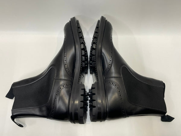 トリッカーズ Trickers コマンドソール ウイングチップ サイドゴア ブーツ グッドイヤーウェルト製法 275413 メンズ ブラック UK8 26.5cm 601sh-44