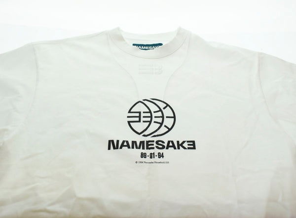 ネイムセイク NAMESAKE SAVA OVERSIZED TEAM TEE 半袖Tシャツ Tシャツ 刺繍 ホワイト LLサイズ 103MT-352