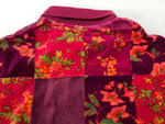 シュプリーム SUPREME 21AW floral patchwork velour フローラル パッチワーク ポロシャツ  ロンT 花・植物 マルチカラー Mサイズ 104MT-307