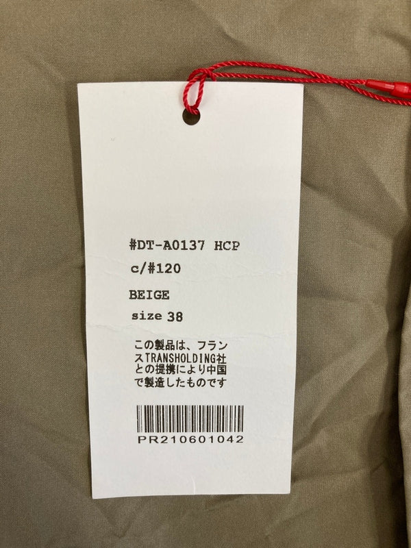 ダントン DANTON ポリエステル マイクロタフタ ハーフコート DT-A0137HCP サイズ38 ジャケット ベージュ 101MT-4045