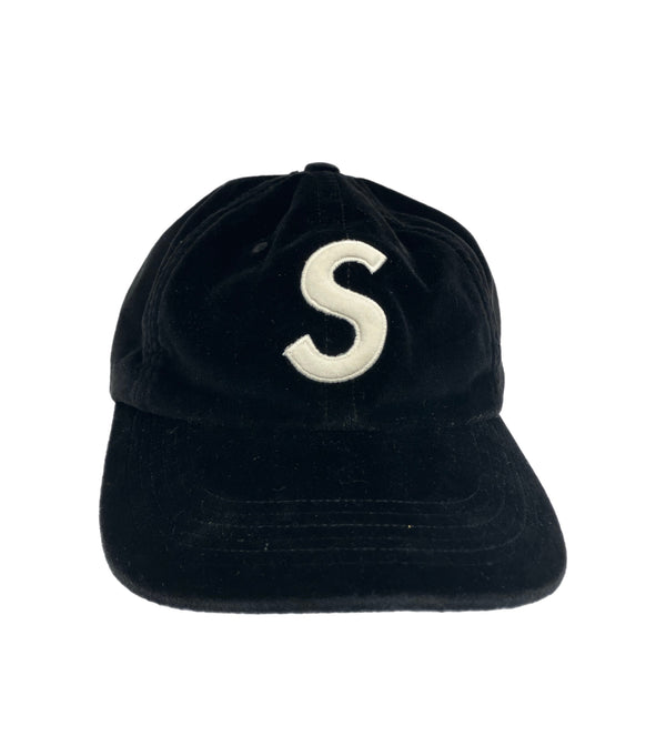 シュプリーム SUPREME 20aw Velvet S Logo 6-Panel Cap  ベルベット ベロア Sロゴ 6パネル キャップ 帽子 メンズ帽子 キャップ ブラック 101hat-114