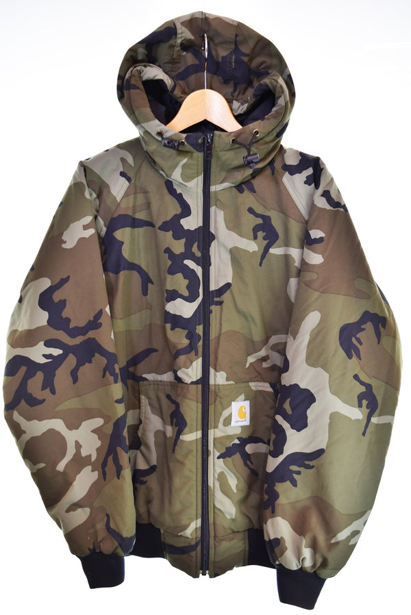カーハート Carhartt カモフラ迷彩 ジップアップ フーディーアクティブジャケット 2136 ジャケット マルチカラー Lサイズ 103MT-3341