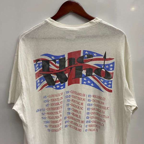 【曜日割引対象外】 ヴィンテージ vintage 80's THE WHO The Kids Are Alright Tour 1989 Hanes USA製 Tシャツ ホワイト XLサイズ 201MT-4592 VB