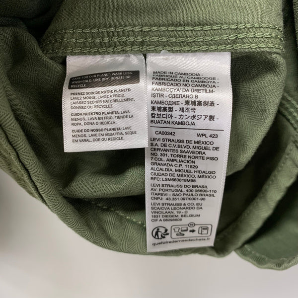 リーバイス Levi's ヘリンボーン ステッチ ワークカーディガン A71390002 ジャケット グリーン Mサイズ 201MT-4677