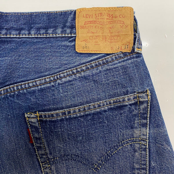 【曜日割引対象外】 リーバイス Levi's 60's 501 BIG E タイプ物 カットオフ ショートパンツ W33 デニム ブルー 201MB-1106 VB