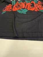 ハーレーダビッドソン Harley-Davidson 80s 80's SCREEN STARS USA製 スカルローズ プリントTシャツ ヴィンテージ Tシャツ ブラック Mサイズ 101MT-4934