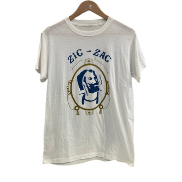 ヴィンテージ vintage 90's～ 90年代 ZIG ZAG ジグザグ タバコ 企業モノ - Tシャツ ホワイト 101MT-4221