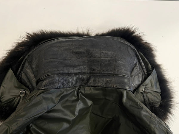 デュベティカ DUVETICA 2way ファー付き ダウンジャケット  U.380.00.F-1001R サイズ48 ジャケット グリーン 101MT-4655