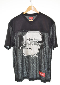 シュプリーム SUPREME 20SS Glitter Football Top グリッター ロゴ メッシュ フットボール Tシャツ Tシャツ ブラック Mサイズ 103MT-3317