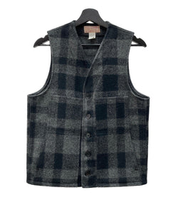 フィルソン FILSON MACKINAW WOOL VEST マッキーノ ウールベスト チェック USA製 黒 灰色 ベスト チェック ブラック 104MT-1938