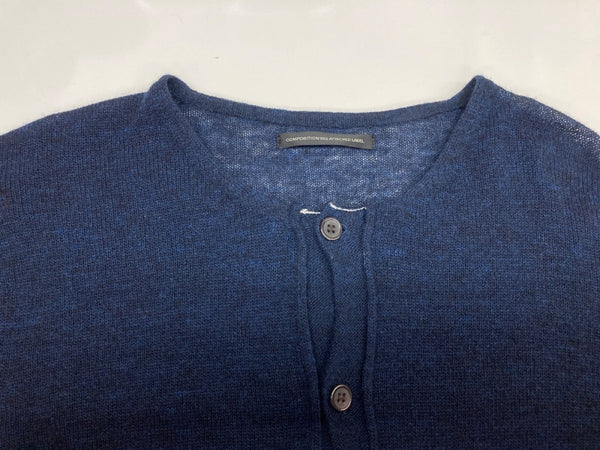 ワイズ Y's ヨウジヤマモト Yohji Yamamoto ラウンドネック ボレロ フロントボタン ウール 毛 モード バイカラー NAVY 紺 PINK ピンク YQ-K92-879 カーディガン ネイビー SIZE2 104LT-228