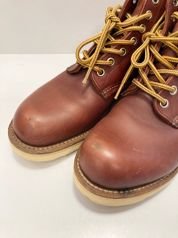 レッドウィング RED WING 6インチ ラウンドトゥ ブーツ 赤茶  9105 メンズ靴 ブーツ ワーク ブラウン 7 1/2 Dワイズ 101-shoes1684