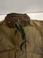 バブアー BARBOUR 90's 90年代 3ワラント BORDER ボーダー ワックス コットン オイルドジャケット コート VINTAGE ヴィンテージ A200 C40 ジャケット カーキ 101MT-5340