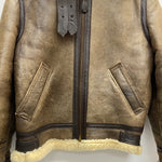 【曜日割引対象外】 ショット SCHOTT 80's B-3 ムートン フライトジャケット ジャケット ブラウン 38サイズ 201MT-4120 VB